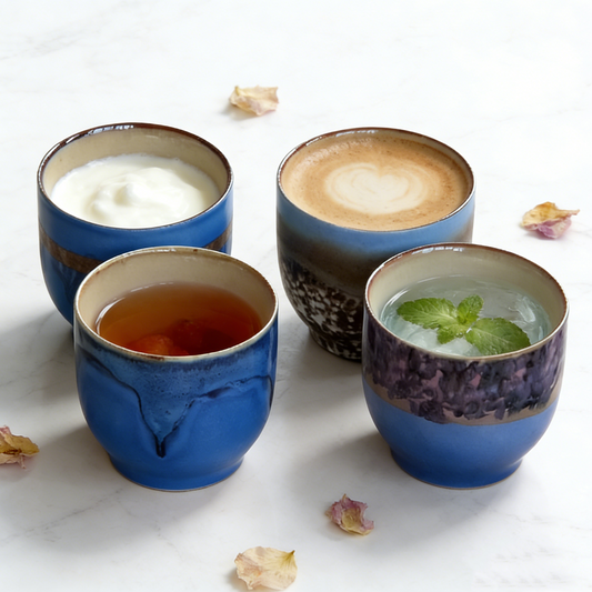 Unique Cafe Cups, Set of 4