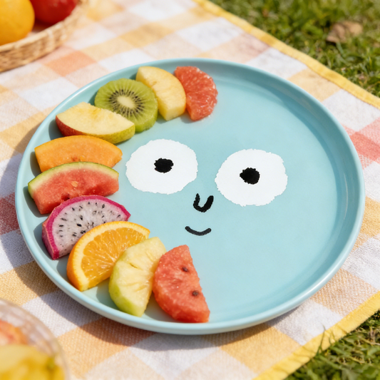 Family Plate Small - Mint Blue