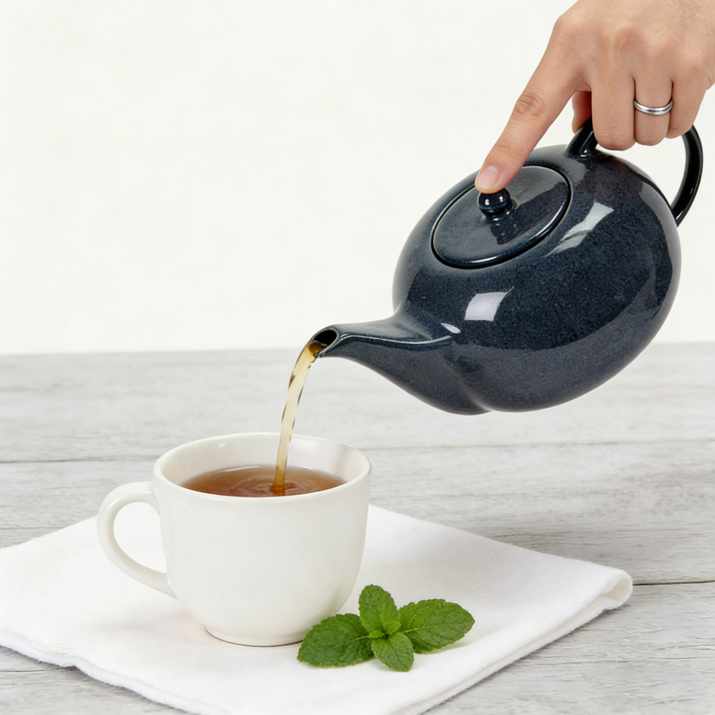 Elegant Teapot - Dark Blue