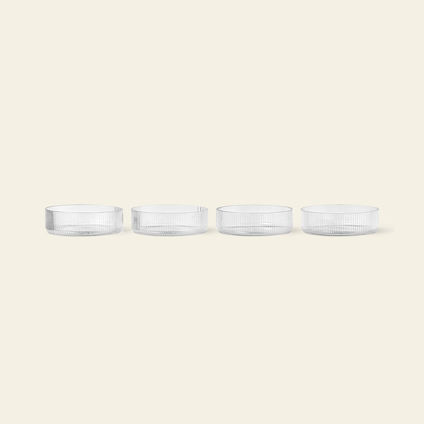 Glass Texture Serving Bowls, Set of 4